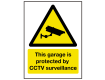 Garage Protected by CCTV Surveillance Sign