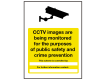 CCTV for Criminal Prevention and Public Safety Sign