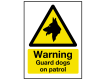 Warning Guard Dog on Patrol Sign