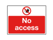 No Access with hand stop symbol sign