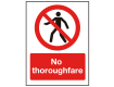 No Thoroughfare Sign