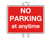 No Parking at Anytime Sign