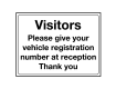 Visitors Give Reg to Reception Sign