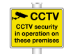 CCTV Security in Operation Sign