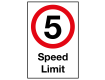 5mph Speed Limit Sign