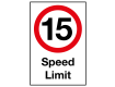 15mph Speed Limit Sign