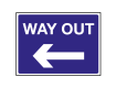 Way Out Arrow Left Sign