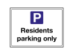 Residents Parking Only Sign