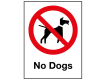 External No Dogs Sign