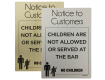 No Children Allowed At The Bar Notice
