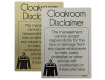 Cloakroom Disclaimer Notice