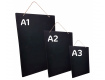 Rope Hanging Chalkboard Panel. Available in A3, A2 & A1 size