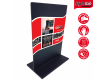 Double Sided Black Acrylic Freestanding Tabletop Blackboards. Available in A5 & A4 size