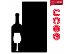 Wine Menu Shaped Chalkboard wall mounted panel