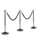 Black Rope Barrier with Chrome Ends