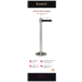 Chrome Retractable Black Belt Barrier Post