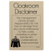 Cloakroom Disclaimer Notice