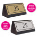 Solid Wooden Table Numbers - With Choice of Metal Plate