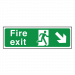 Fire Exit Sign Down Right