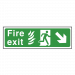 NHS Fire Exit Sign Down Right
