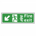 NHS Fire Exit Sign Down Left