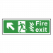 NHS Fire Exit Sign Up Left