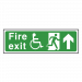 Wheelchair Fire Exit Sign Arrow Up