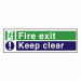 Fire Exit / Keep Clear - Fire Exit Sign