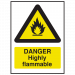 Danger Highly Flammable Sign