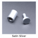 Satin Silver - 13mm Stand Off Wall Fixings - Pack of 4