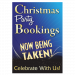 Christmas Party Bookings Now Being Taken Waterproof Poster - Blue