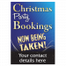 Personalised Christmas Party Bookings Poster | Advertise for Christmas | POS