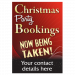 Personalised Christmas Party Bookings Now Being Taken Waterproof Poster - Red