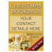 Personalised Christmas Party Bookings Now Being Taken Waterproof Poster - Gold