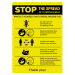 STOP the spread of the Coronavirus social distancing premises sign