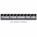 Please stand behind this line floor graphic
