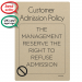 Customer Admission Policy Notice