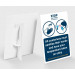 All customers must sanitise their hands and have their temperature taken on entry countertop freestanding sign