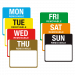 Full Set 25x25mm Day of the Week food rotation labels | Cater Signs