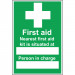 First Aid Box Situated Sign