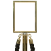 A4 Gold Rope Barrier Sign Holder