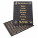Adjustable Opening Hours Display Sign 