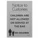 No Children Allowed At The Bar Notice