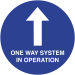 One Way System in operation floor sign