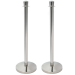 Economy Set of 2 Chrome Rope Barrier Posts