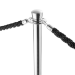 Set of 2 Chrome Rope Barrier Posts