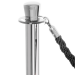 Set of 2 Chrome Rope Barrier Posts