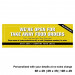 Were Open for Take Away food orders Personalised PVC Banner - Yellow