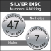 Silver Please order at the Bar Engraved Table Number Discs