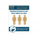 Maximum of 3 persons to use these toilets at a time Social Distancing Wall mounted Toilet Sign